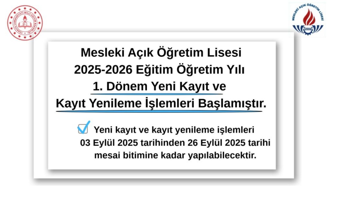 MESLEKİ AÇIK LİSE HAKKINDA!